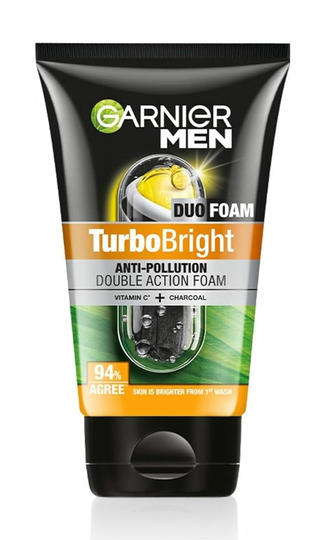 Garnier Men Power White Anti-Pollution Double Action Facewash, 100gm