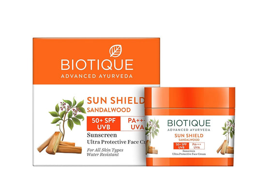 Biotique Advanced Ayurveda Bio Aloe Vera 30+SPF UVA/UVB Sunscreen Ultra Soothing Face Cream/Lotion - 50 gm