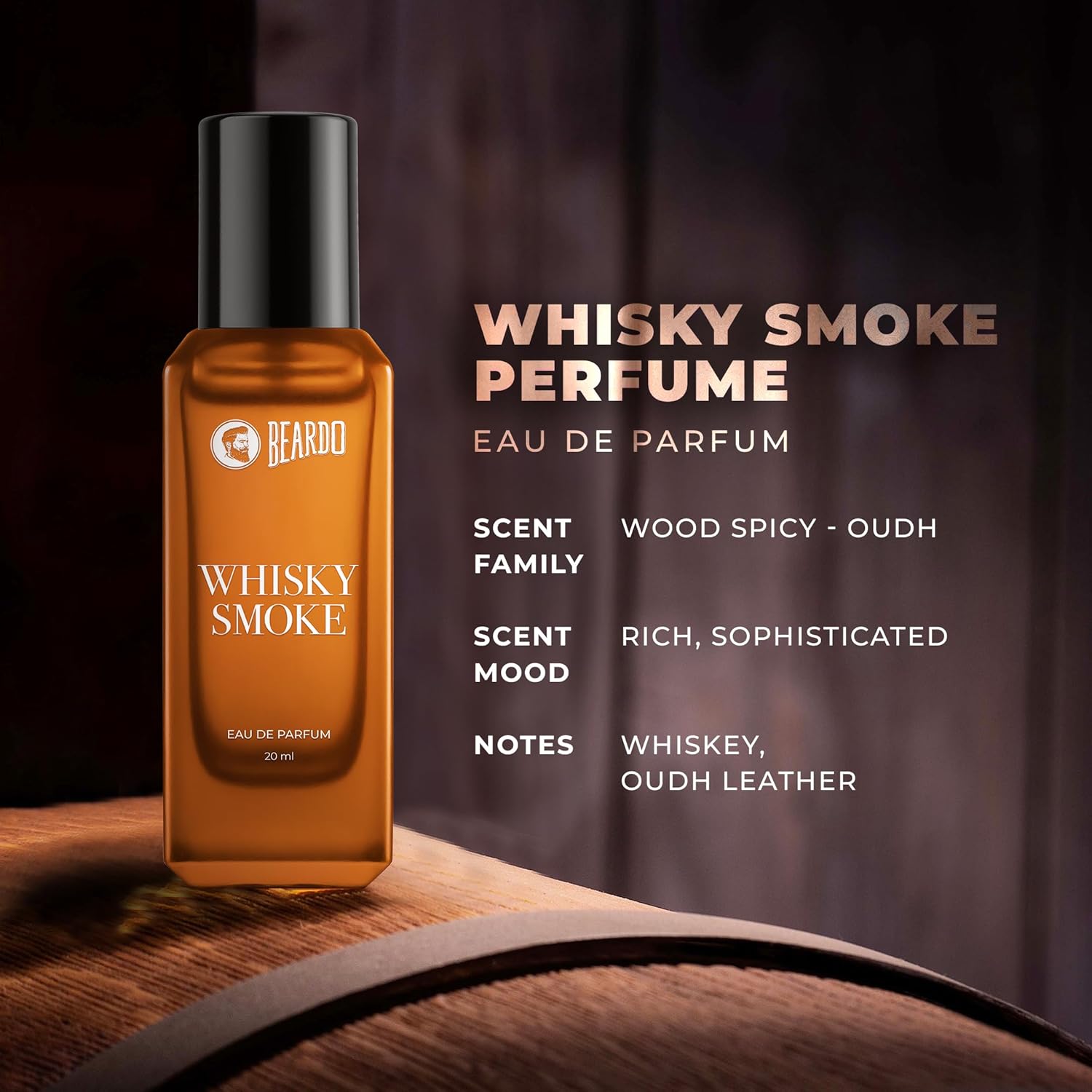 Beardo Godfather & Whiskey Smoke Masculine Fragrance Combo (20ml x 2) | Strong, Long-Lasting Perfume Set | Premium Gift for Men | Long Lasting Fragrance