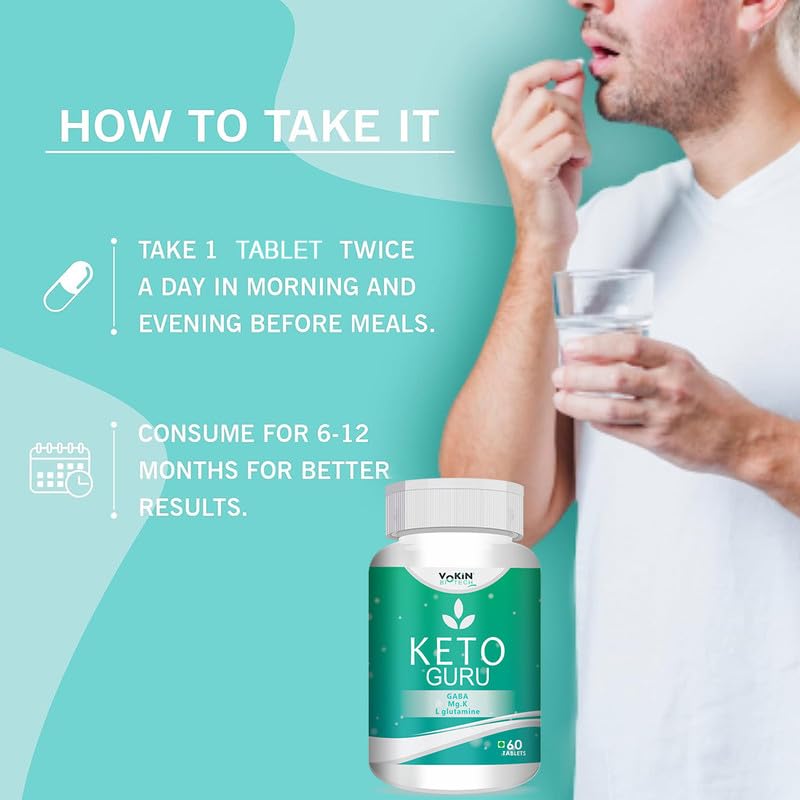 Vokin Biotech Keto Guru 60 Tablets Supplement for Weight Management