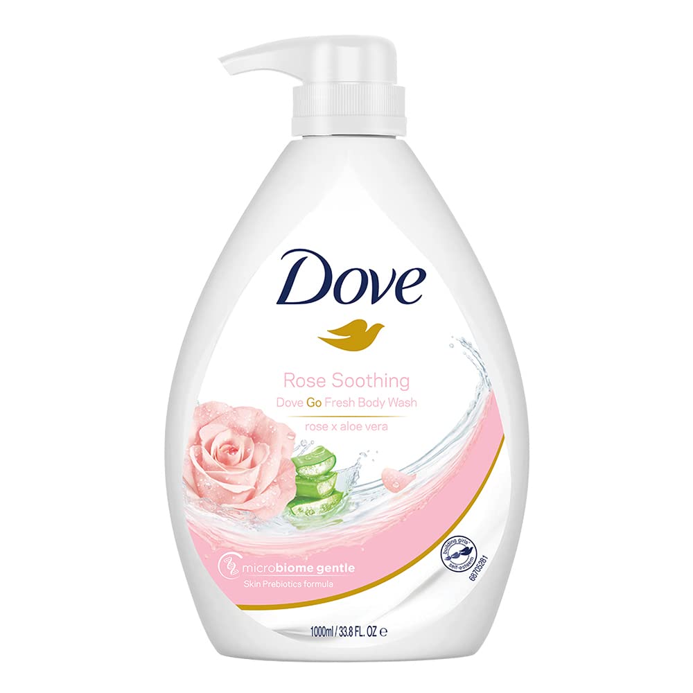 Dove Body Wash- Soothing Rose & Aloe Vera Body - 1000 ml - Pack of 1