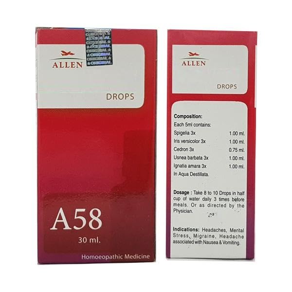 Allen Homeopathy A58 Drops - 30 ml