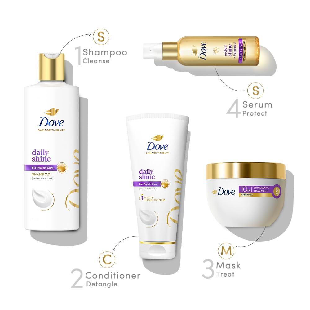 Dove 10 in 1 Shine Revive Treatment Hair Mask for Dull Hair - 300 ml
