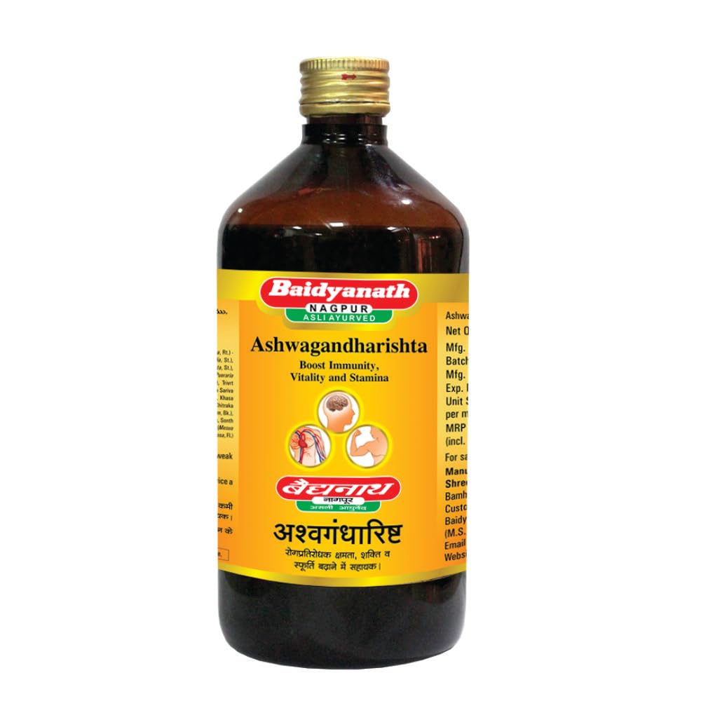 Baidyanath Asli Ayurved Ashwagandharishta | Helps Boost immunity - 450 ML