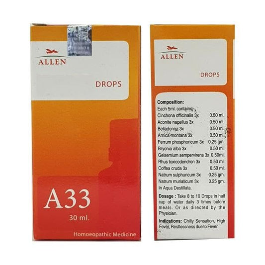 Allen Homeopathy A33 Drops - 30 ml