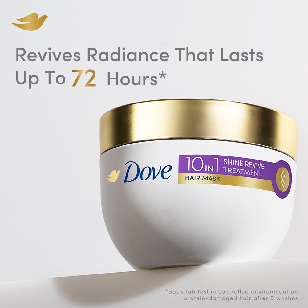 Dove 10 in 1 Shine Revive Treatment Hair Mask for Dull Hair - 300 ml