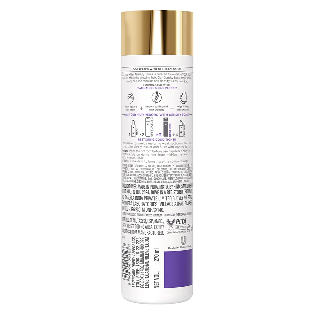 Dove Scalp+Hair Therapy Sulphate Free Density Boost Restoring Conditioner - 270 m
