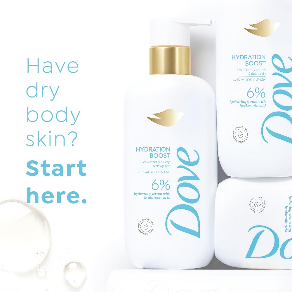 Dove 6% Hydrating Serum With Hyaluronic Acid Hydration Boost Bodywash - 300 ml