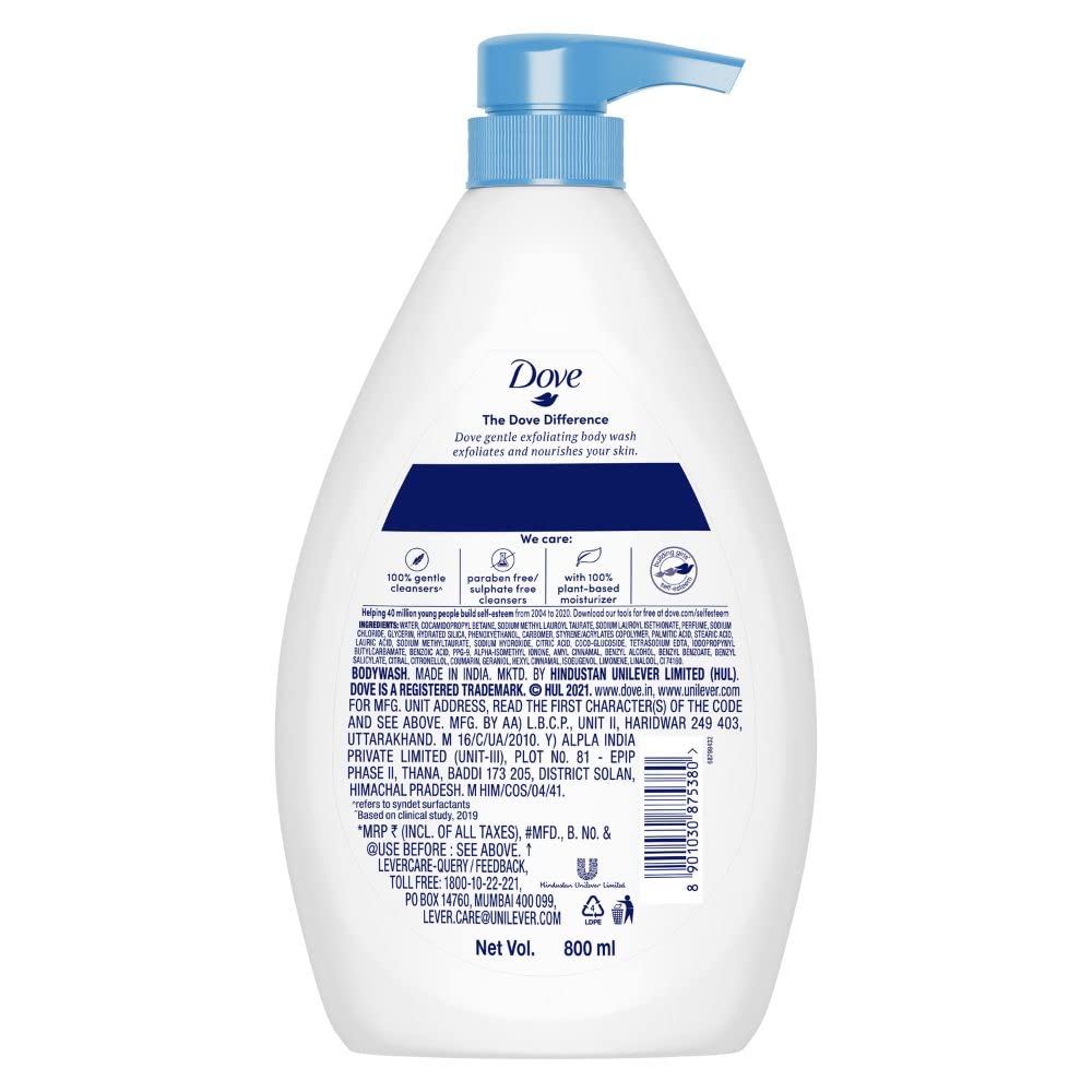 Dove Gentle Exfoliating Nourishing Body Wash - 800 ml