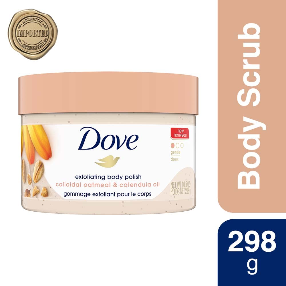 Dove Exfoliating Body Polish Scrub - Oatmeal & Calendula Oil - 298 gm