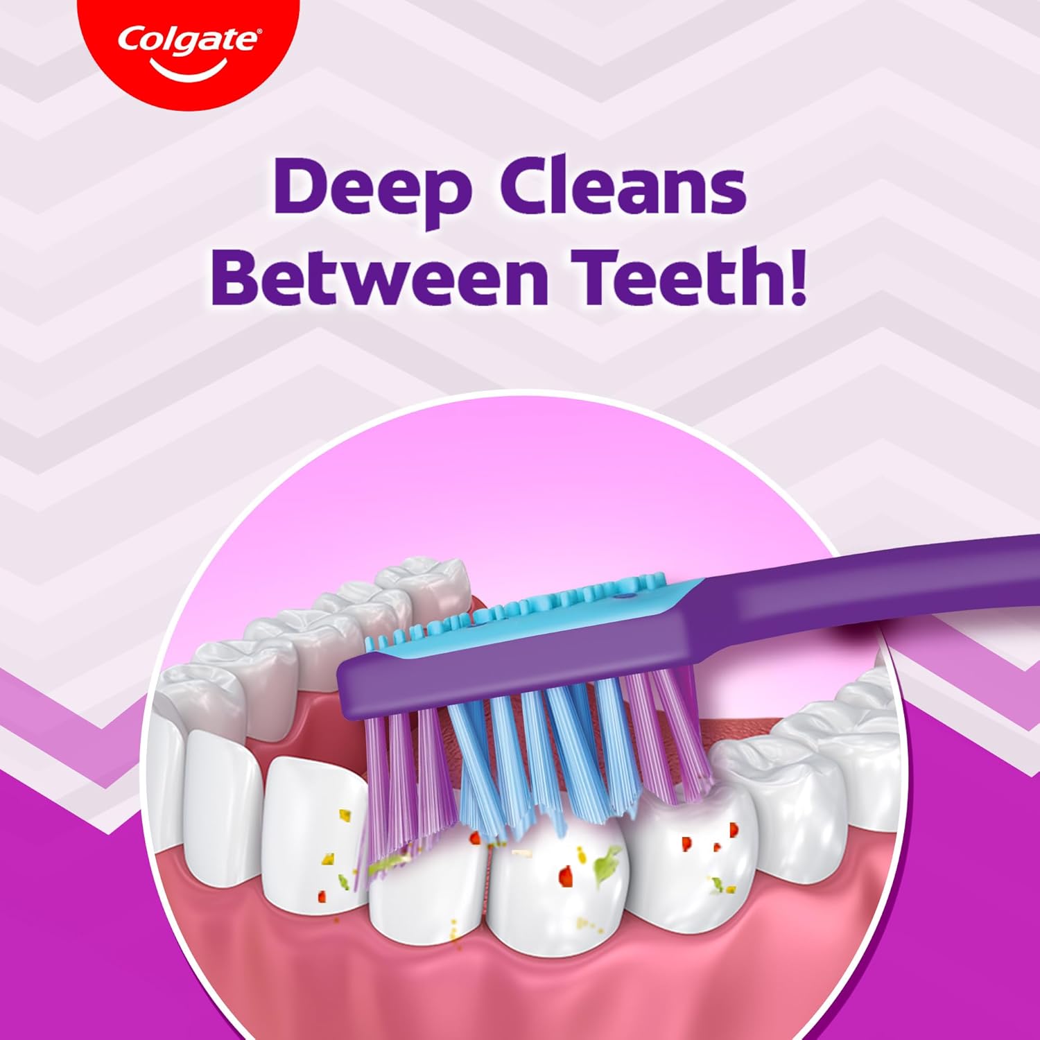 Colgate ZigZag Manual Toothbrush for adults, Pack of 6 Medium Multicolour Soft Tooth brush
