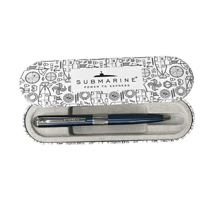 Blue Chrome Ball Pen