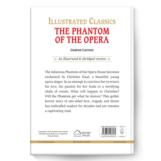 The Phantom of the Opera for Kids : Illustrated Abridged Children Classic English Novel with Review Questions Hardcover