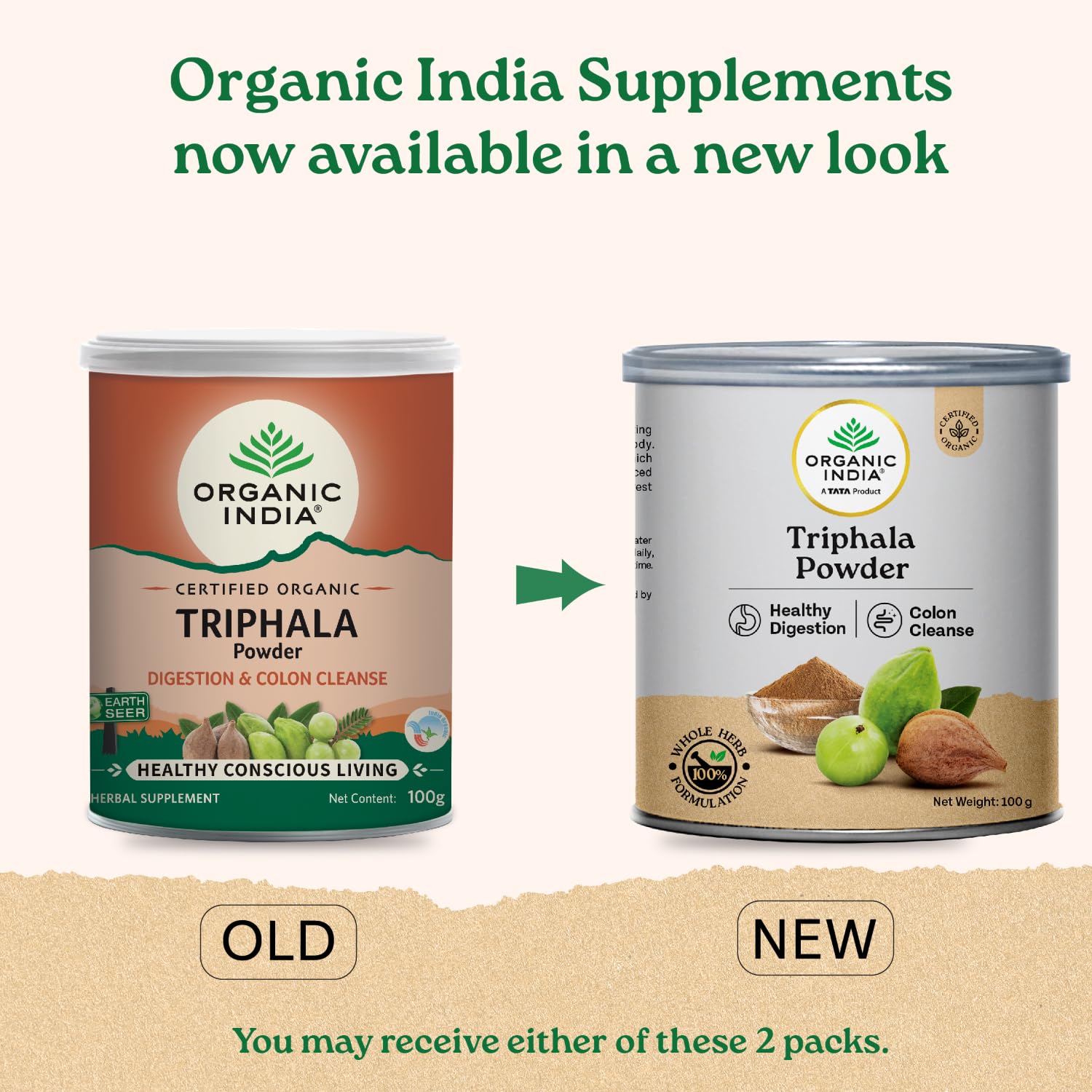 Organic India Triphala Powder | Eases Constipation & Supports Digestive Health | 100 gm