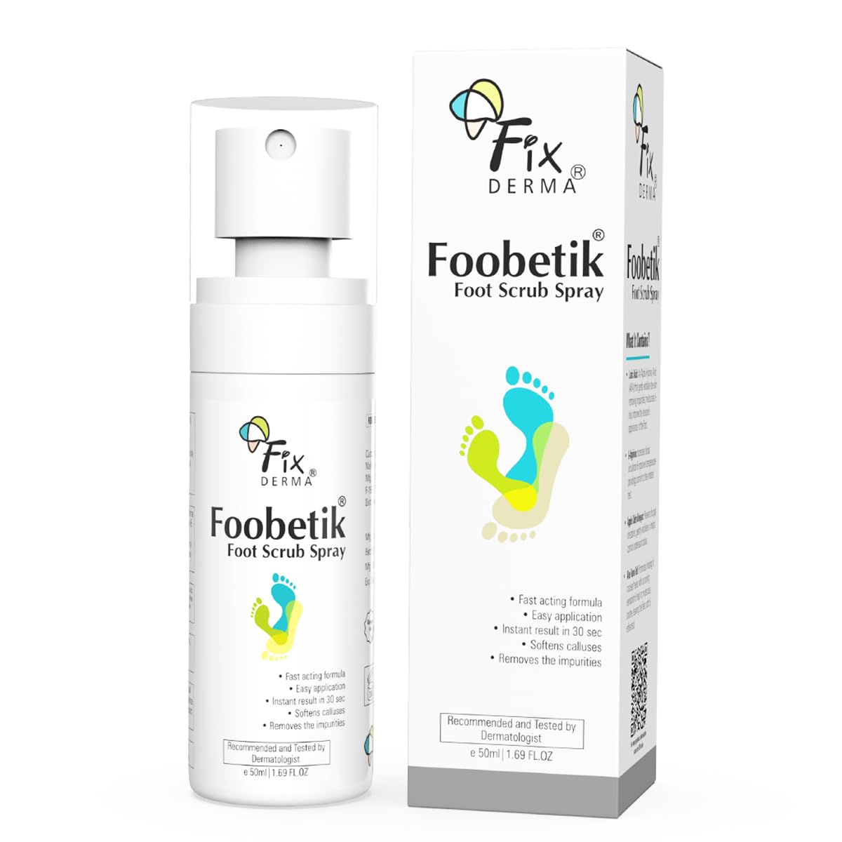 Fixderma Foobetik Foot Scrub Spray - 50 ml