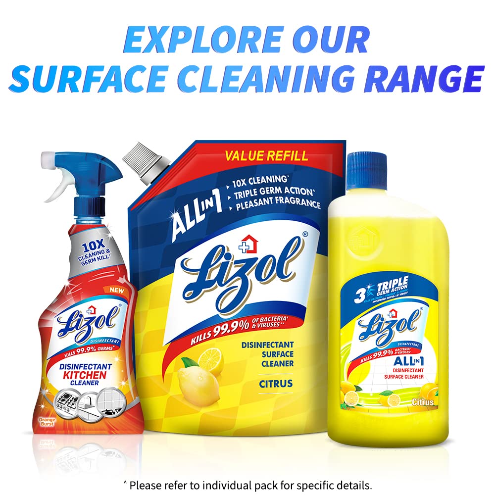 Lizol 1800 ml - Lavender, Disinfectant Surface & Floor Cleaner Liquid Refill Pack