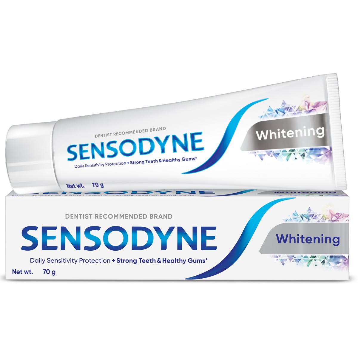 Sensodyne Toothpaste Whitening | White Teeth and Daily Sensitivity Protection Tooth Paste Pack of 1 - 70gm | Dentist Recommended