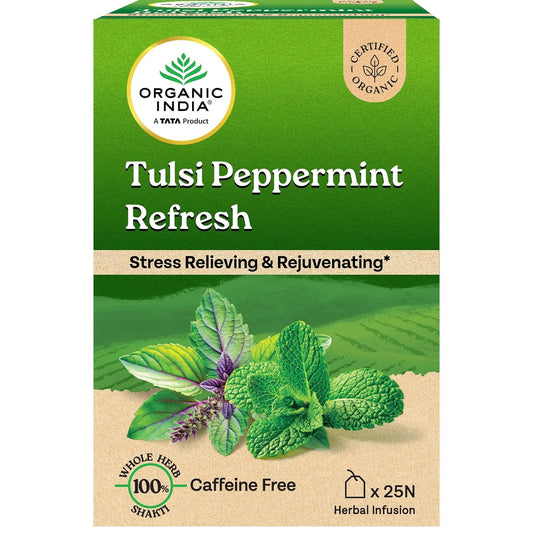 ORGANIC INDIA Tulsi Peppermint Refresh 25 Tea Bags