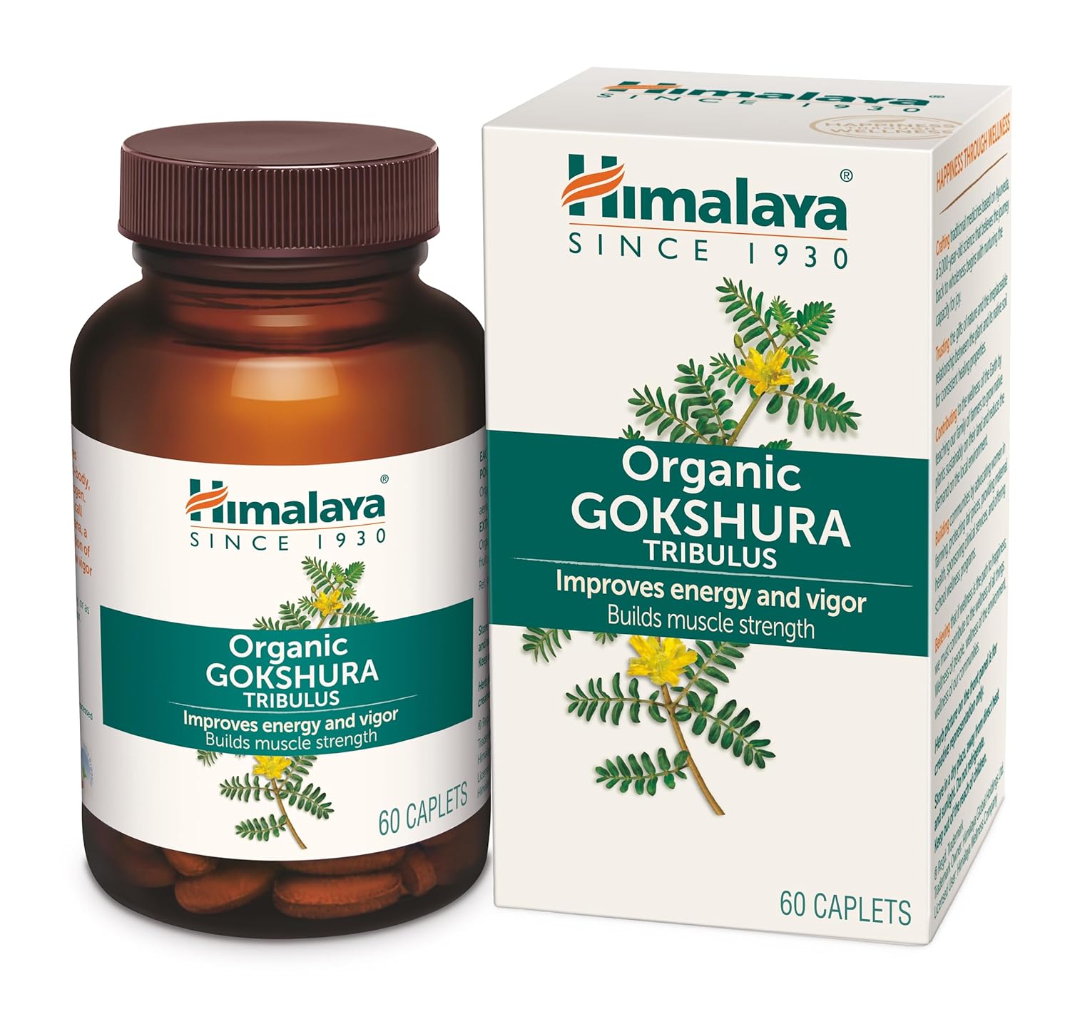Himalaya Herbals Organic Gokshura Caplets - 60 caplets