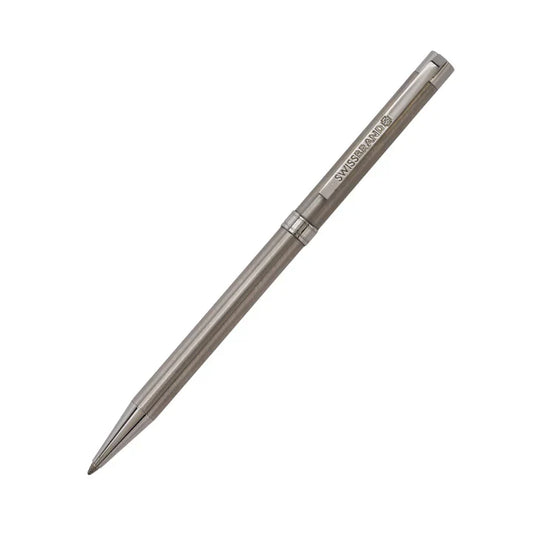 SWISSBRAND Glide 2527 Metallic chrome finish Ballpoint Pen with chrome trim