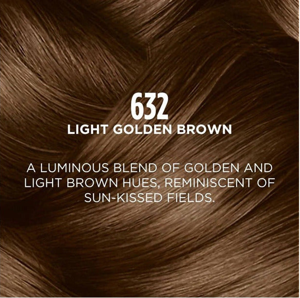 LOreal Paris Casting Creme Gloss Ultra Visible Conditioning Hair Color - 632 Light Golden Brown 100gm+60ml