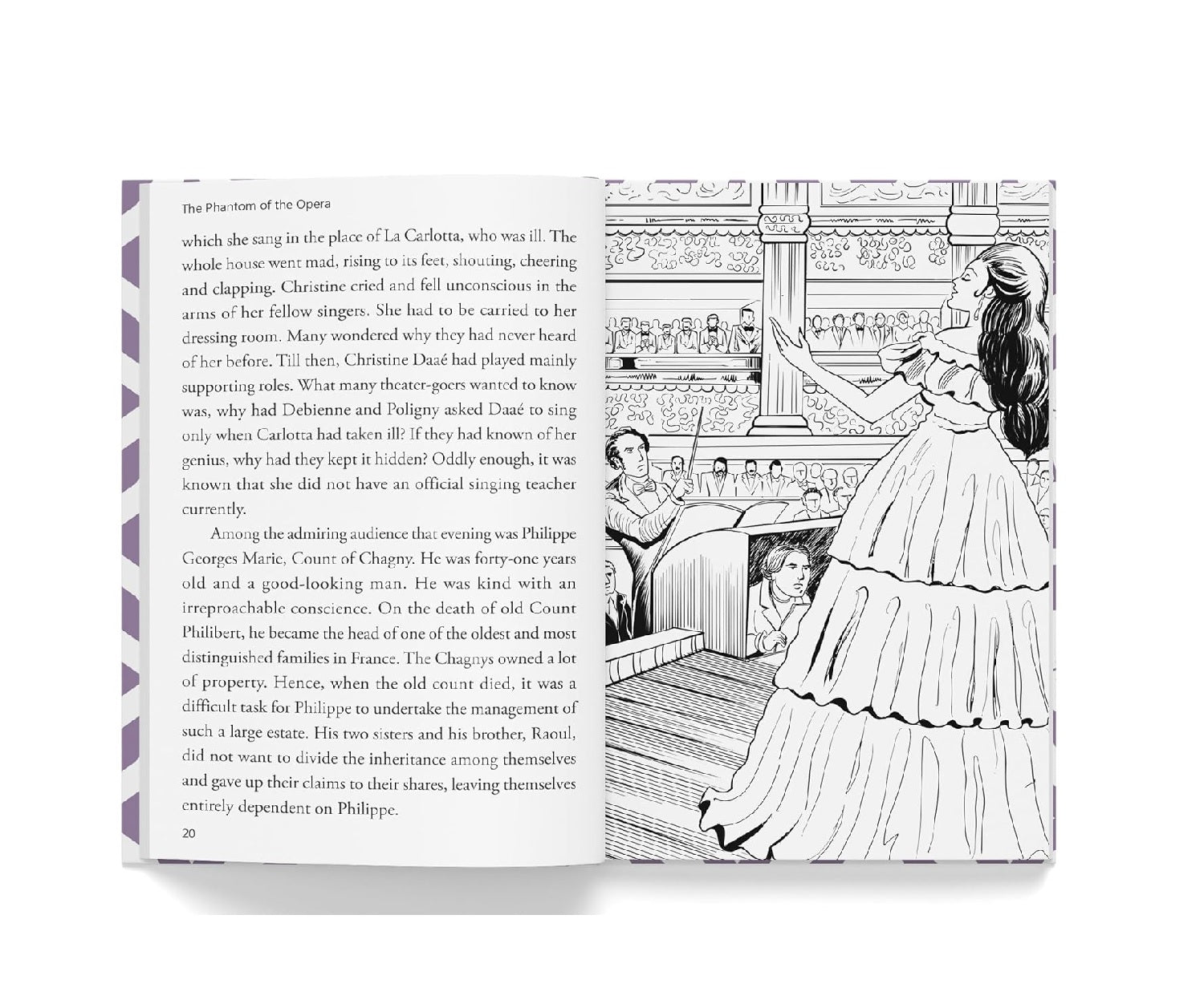 The Phantom of the Opera for Kids : Illustrated Abridged Children Classic English Novel with Review Questions Hardcover