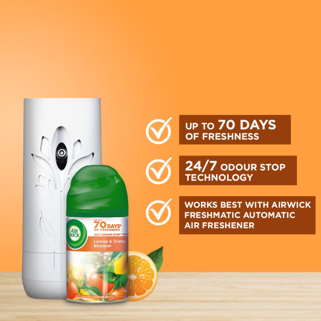 Air Wick Lemon & Orange Blossom - 250 ml - Freshmatic Automatic Air Freshener Refill