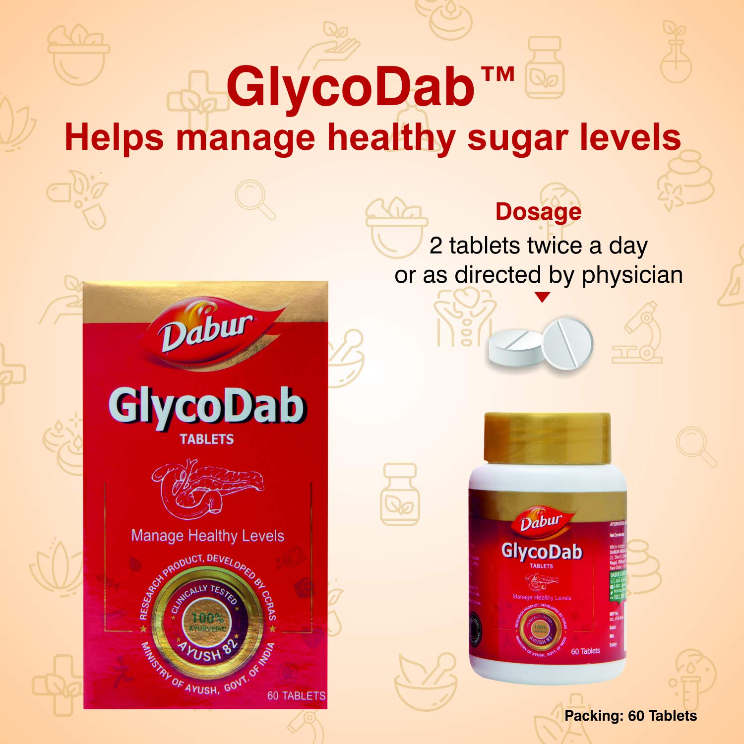 Dabur GlycoDab - 60 Tablets - 60 tabs