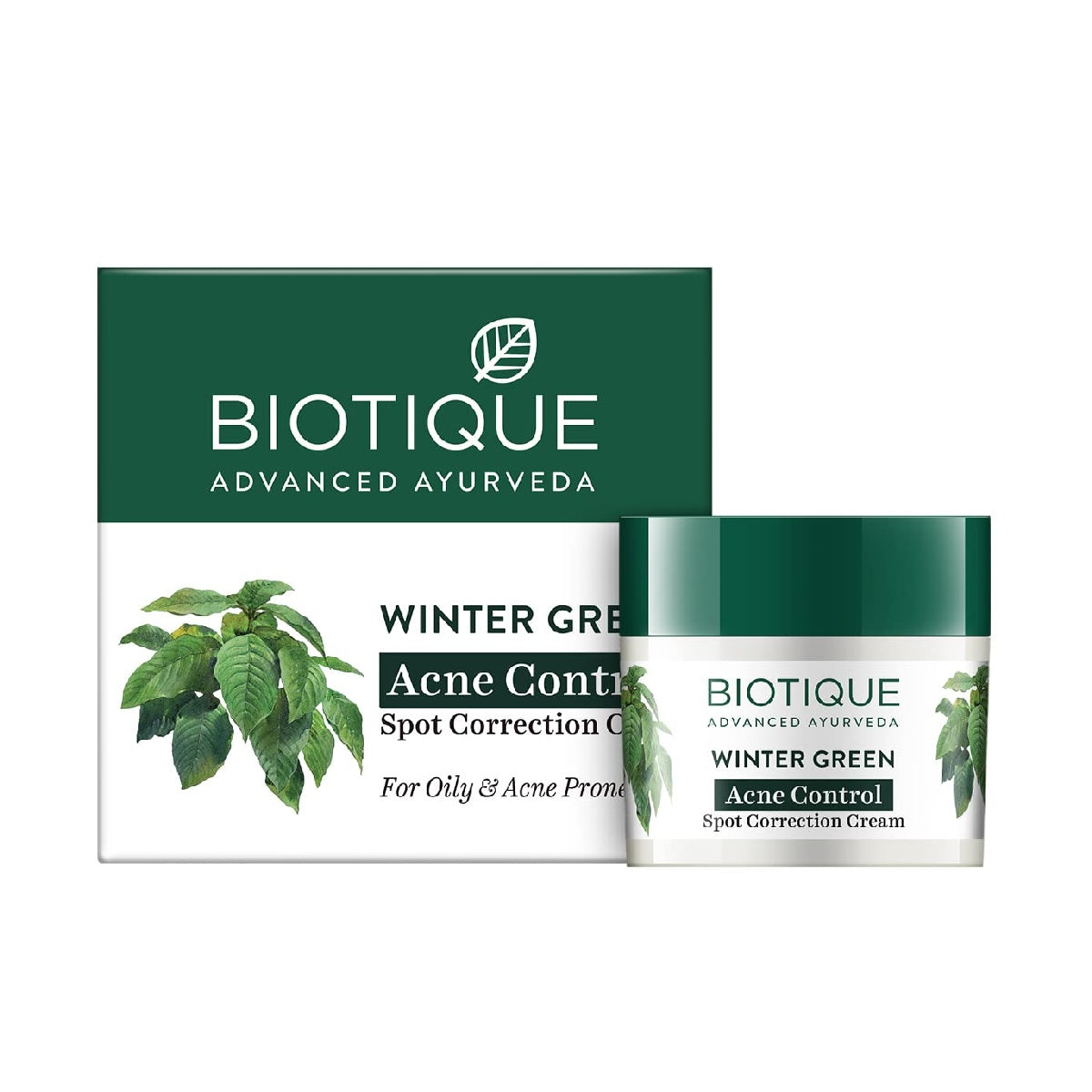 Biotique Bio Winter Green Spot Correcting Anti Acne Cream | Acne Control | 15 g