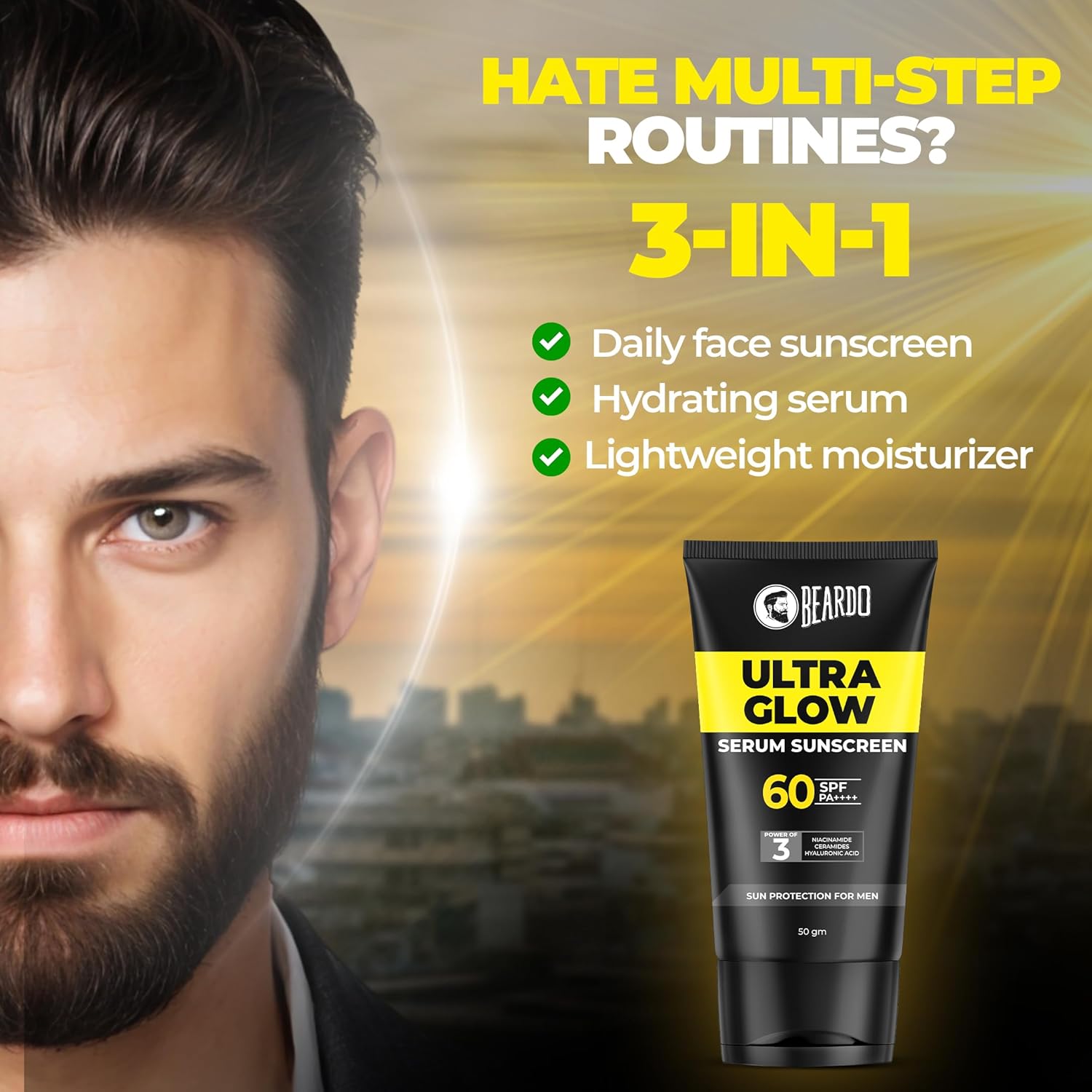 Beardo Ultra Glow Serum Sunscreen 50g
