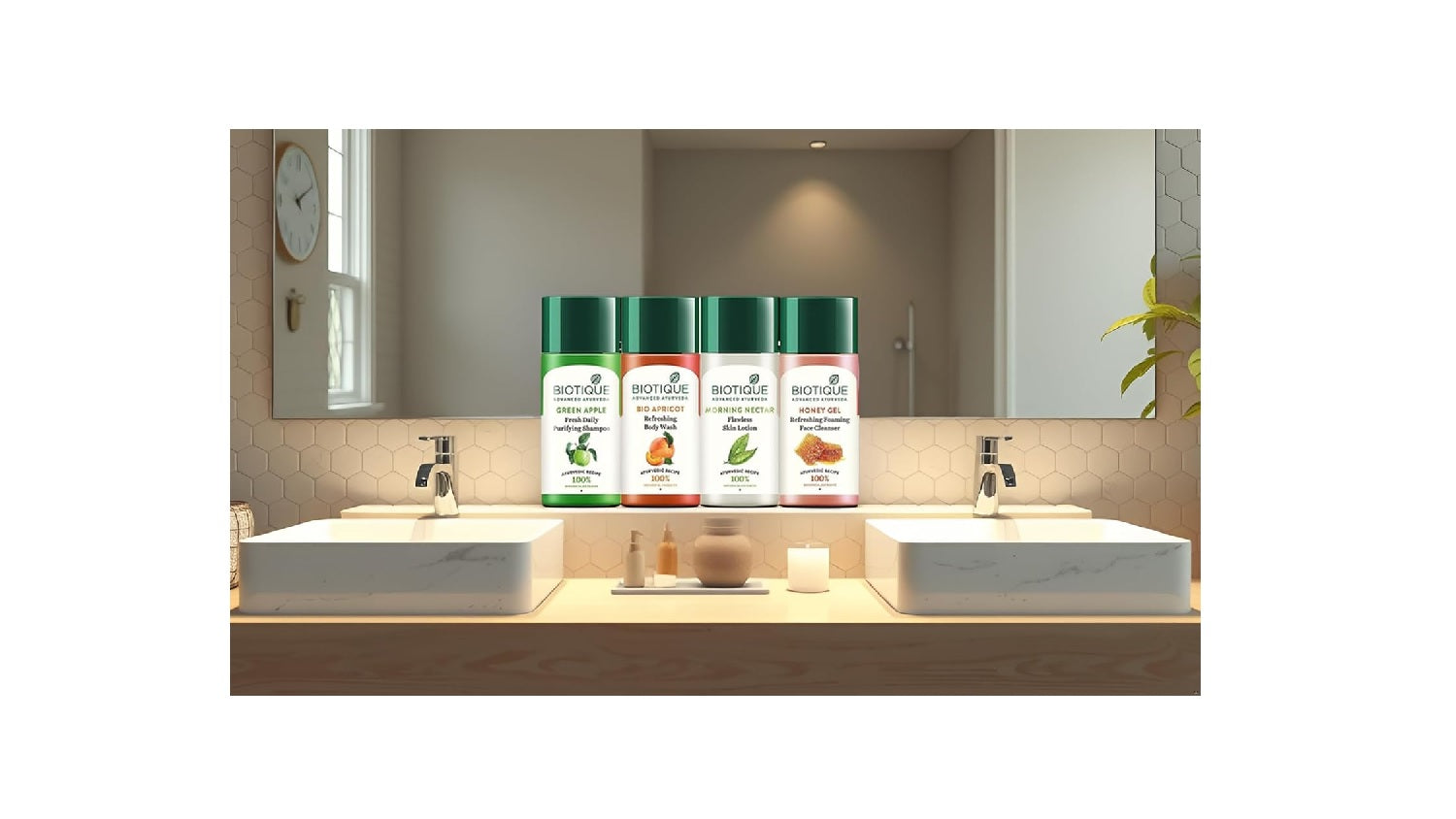 Biotique Travel Kit - combo ( Includes Green Apple, Bio Apricot, Morning Nectar & Honey Gel )