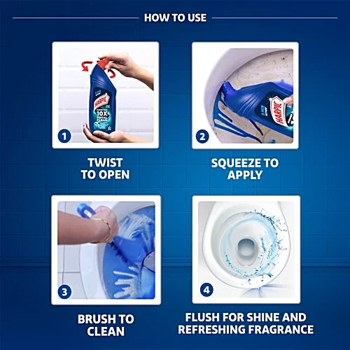 Harpic Disinfectant Toilet Cleaner Liquid - Refreshing Marine, 1 L
