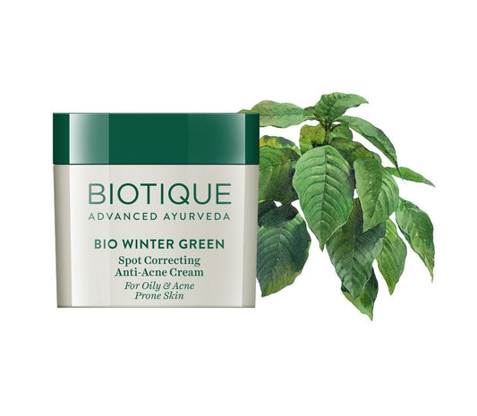 Biotique Bio Winter Green Spot Correcting Anti Acne Cream | Acne Control | 15 g