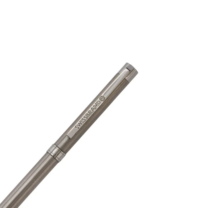 SWISSBRAND Glide 2527 Metallic chrome finish Ballpoint Pen with chrome trim