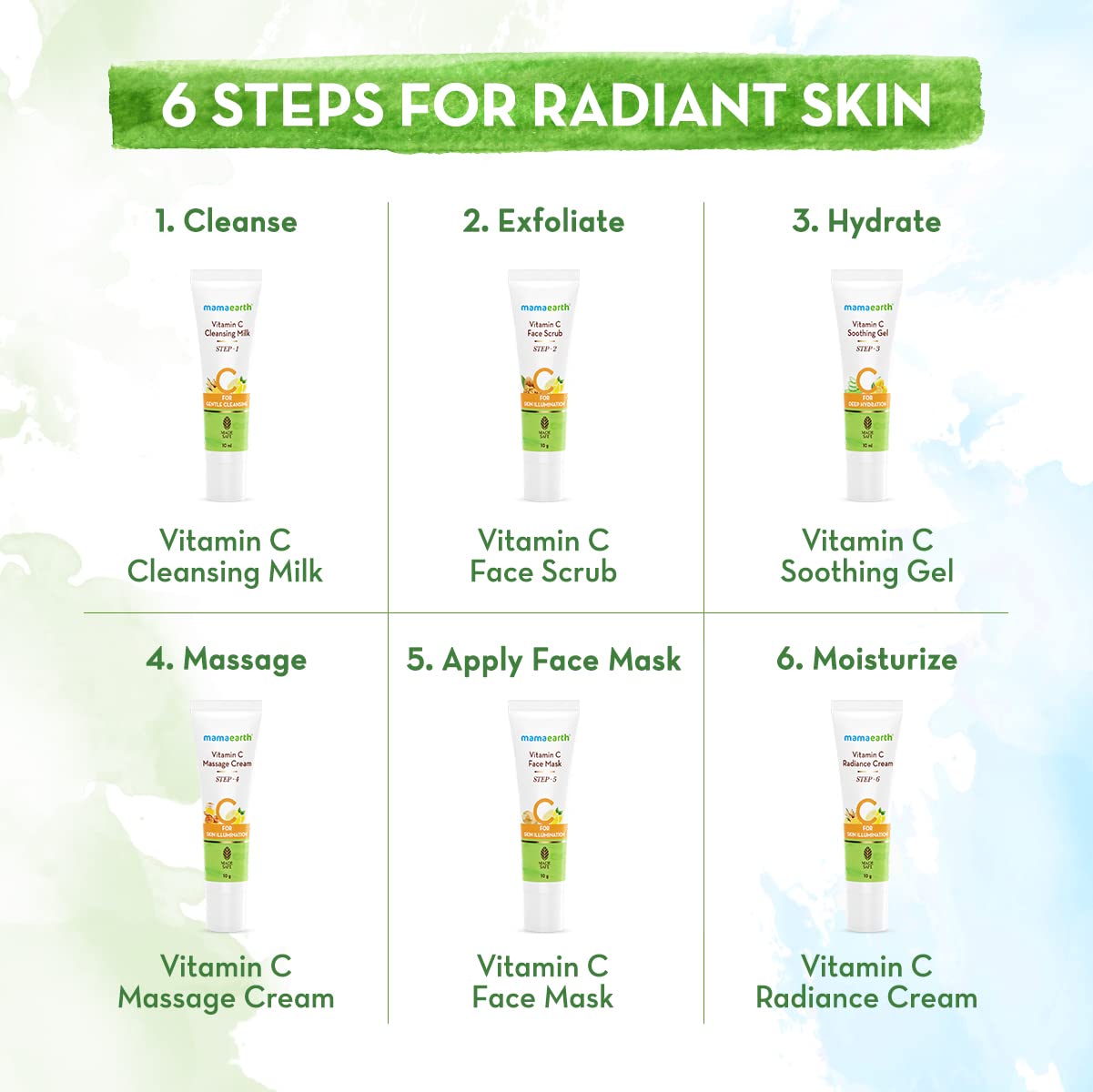 Mamaearth Facial Kit with Vitamin C & Turmeric for Skin Illumination - Kit