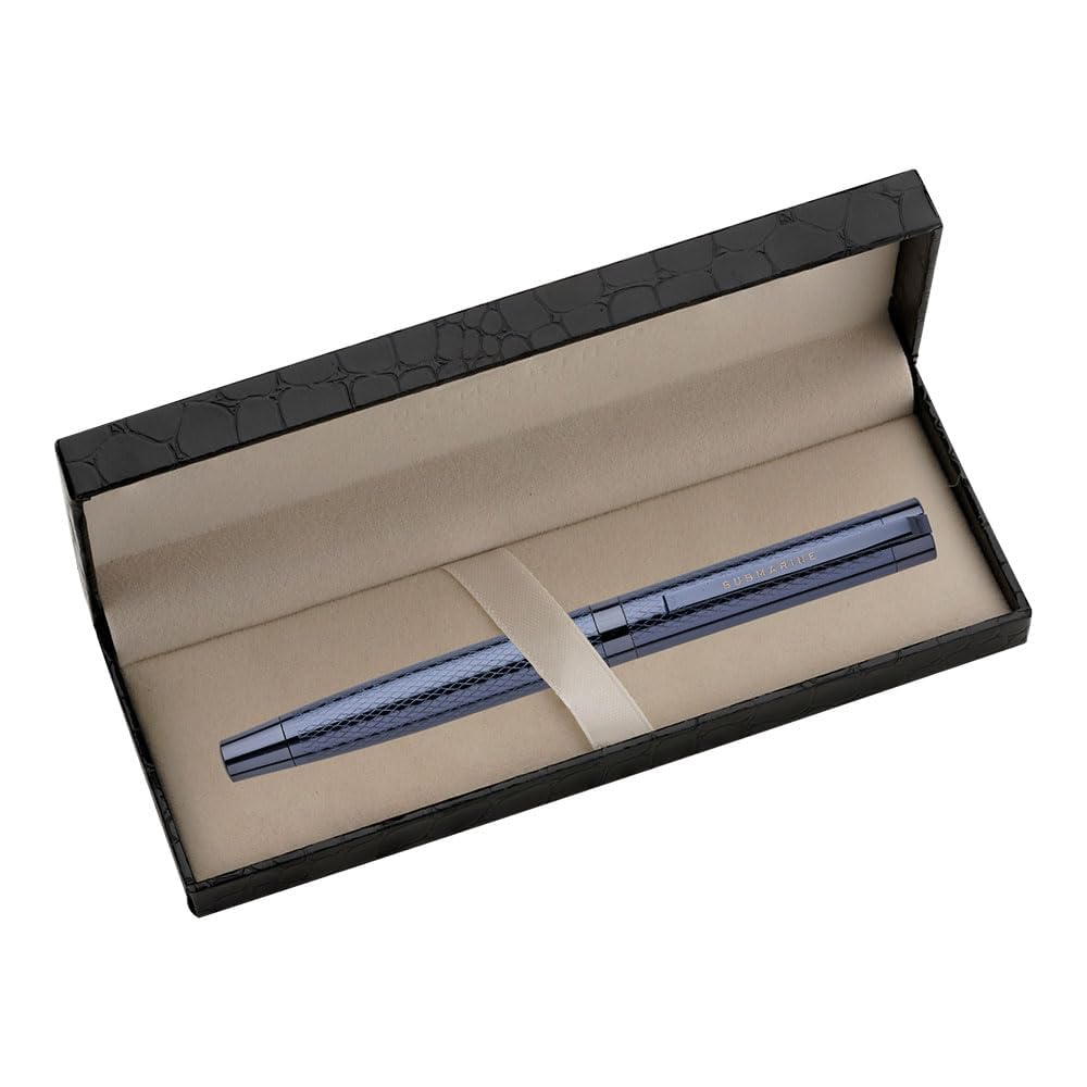 Submarine 1011 Blue Plate Textured Design Premium Fountain Pen