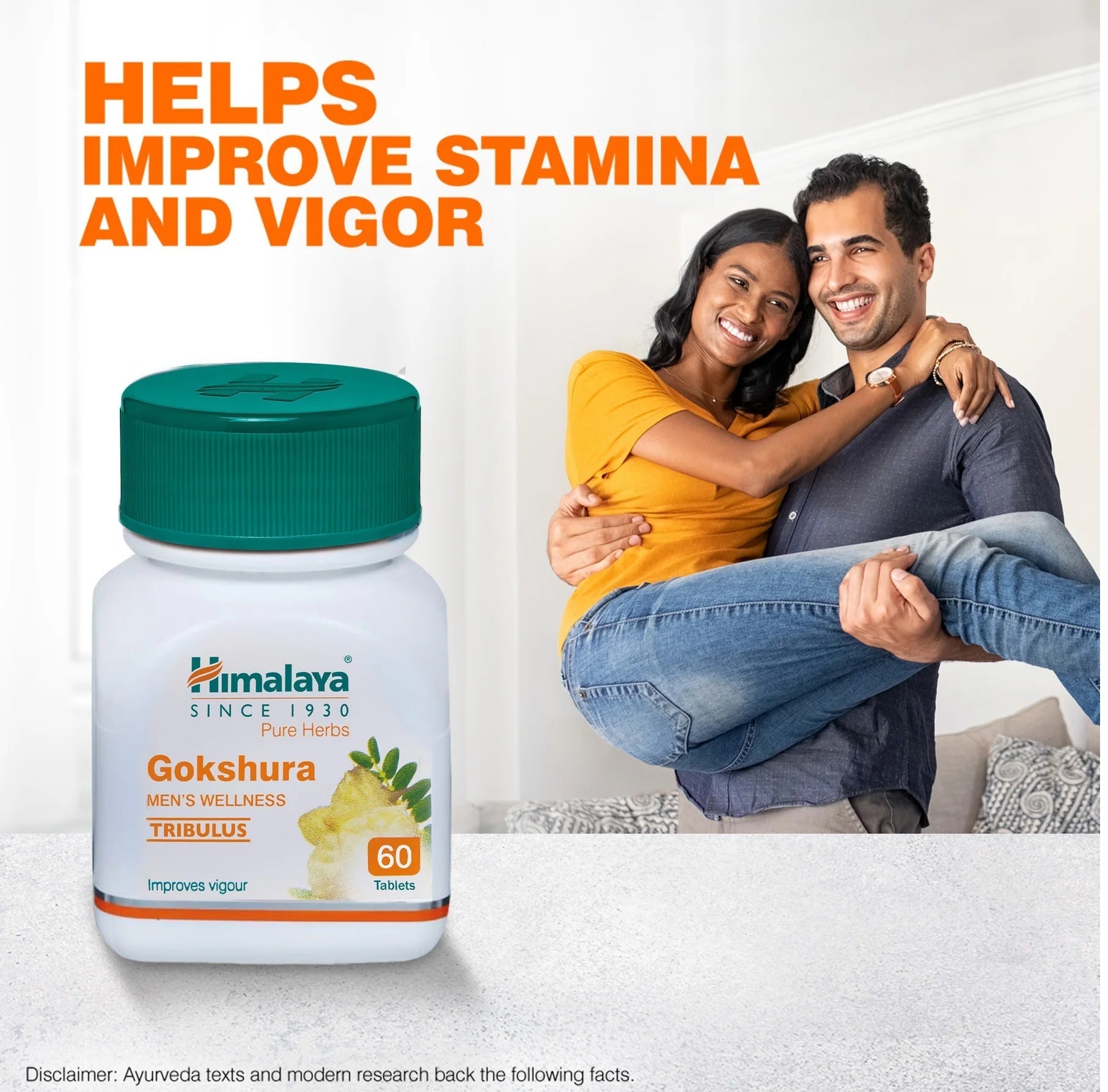 Himalaya Wellness Pure Herbs Gokshura Men's Wellness - Pack of 1 - 60 tabs
