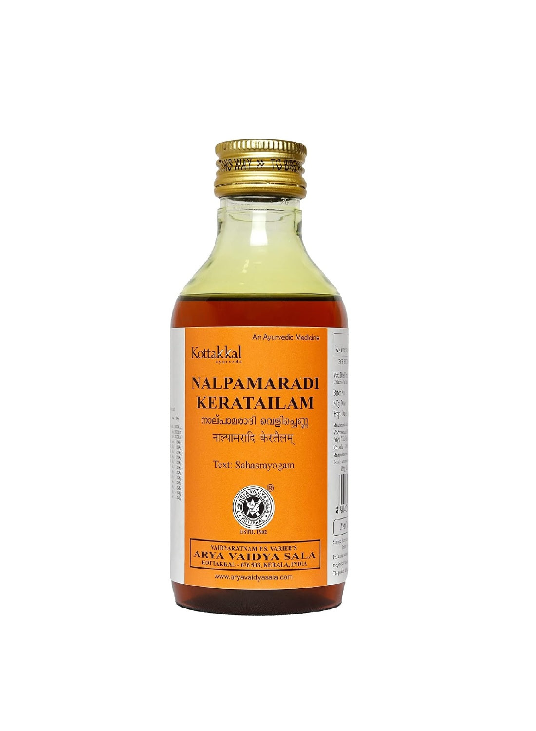 Kottakkal Ayurveda Nalpamaradi Keratailam - 200 ml