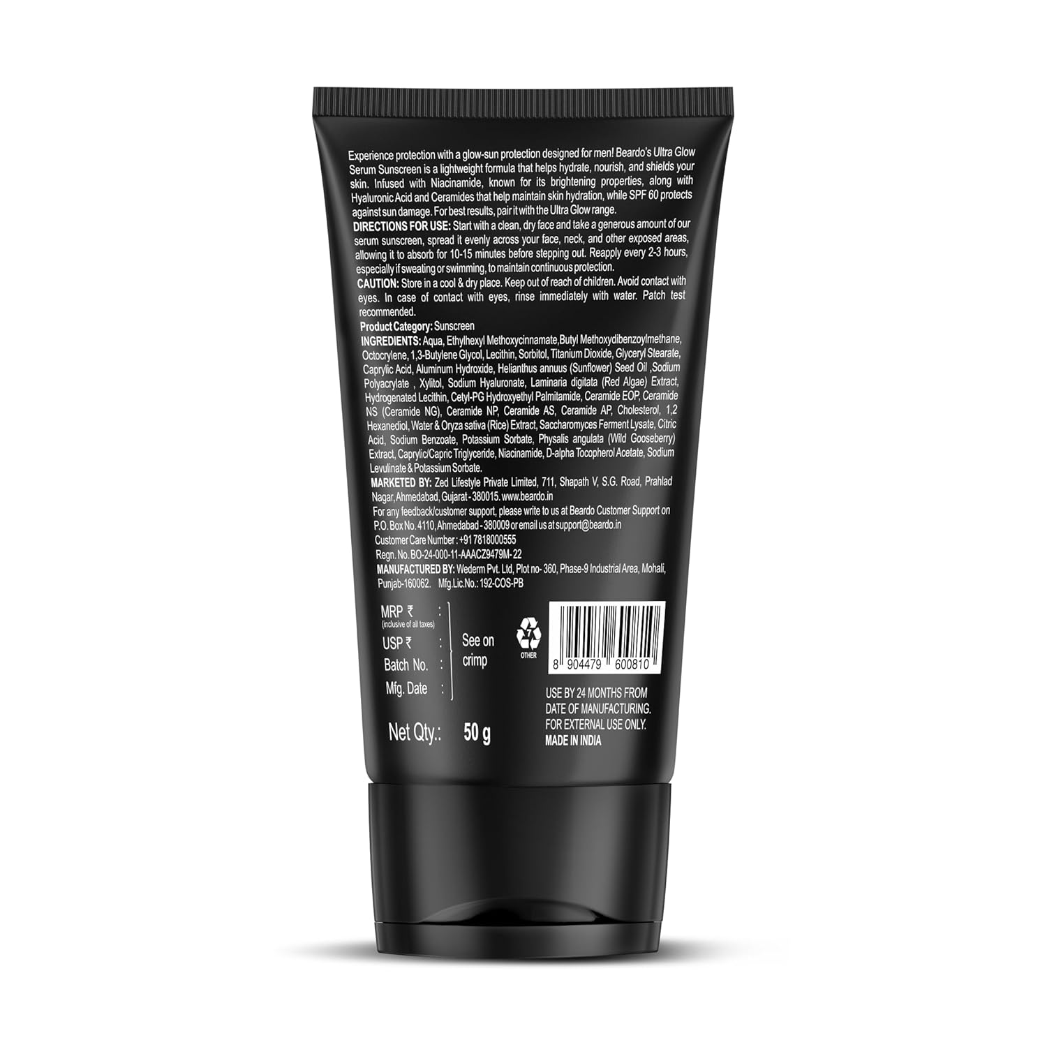 Beardo Ultra Glow Serum Sunscreen 50g