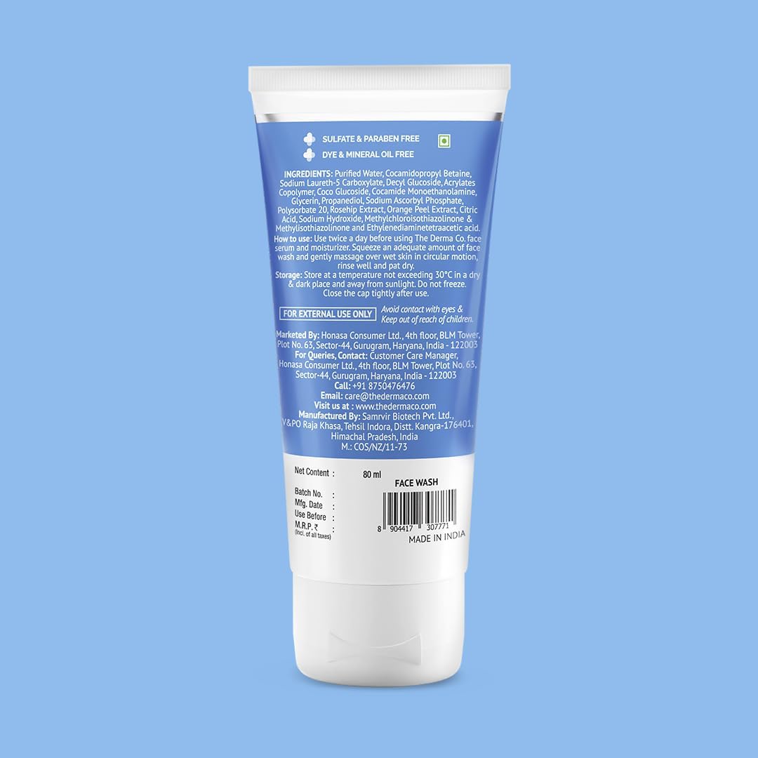 The Derma Co 2% Vitamin C Gel Daily Face Wash - 80 ml