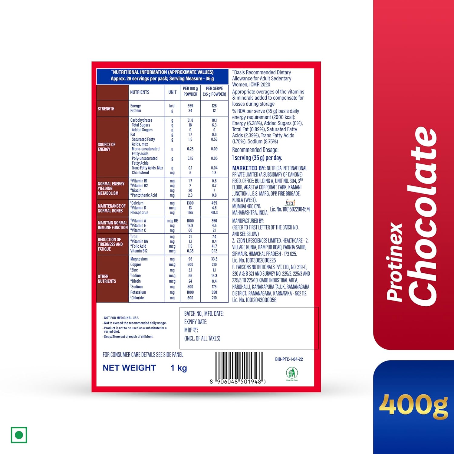 Protinex Tasty Chocolate, 1000G