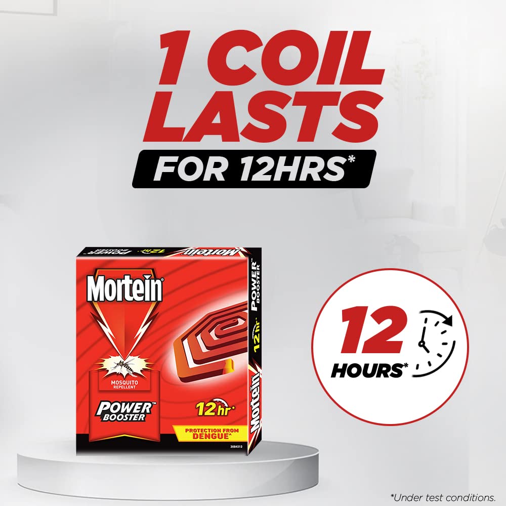 Mortein Power Booster 12hrs Coil - Pack of 10