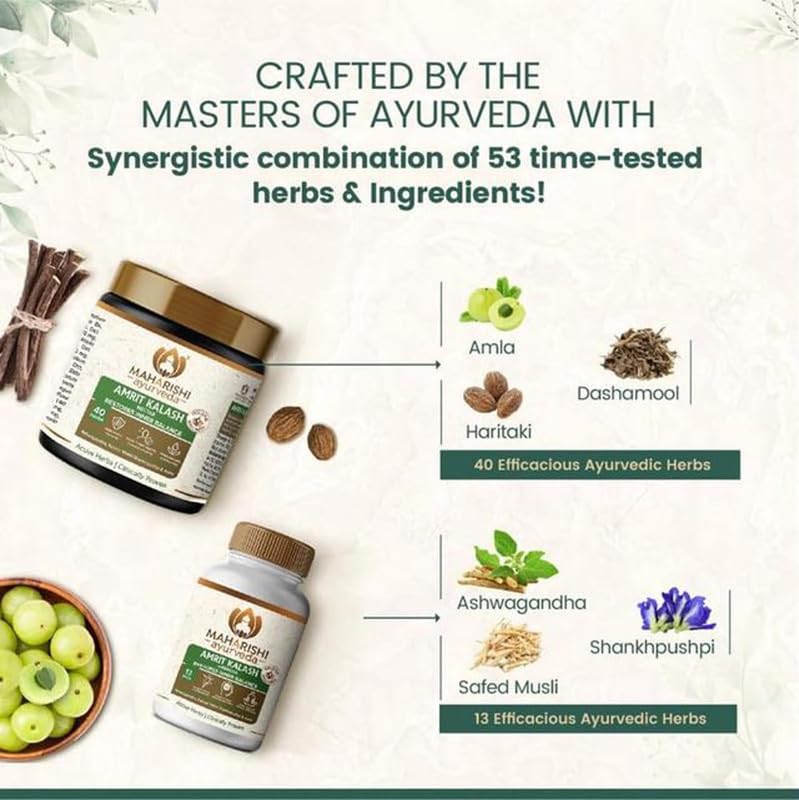 Maharishi Ayurveda Amrit Kalash | 600g Nectar + 60 Tablets