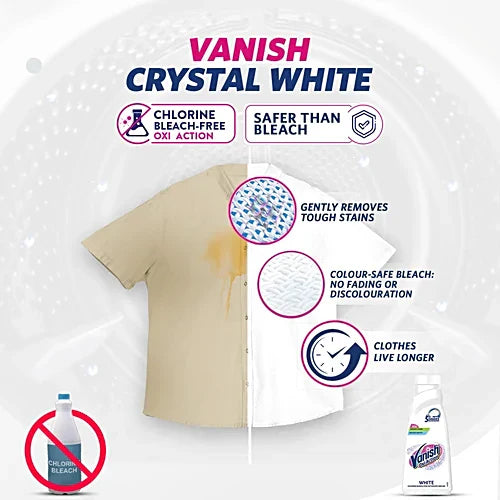 Vanish Oxi Action White Fabric Whitener, 180 ml