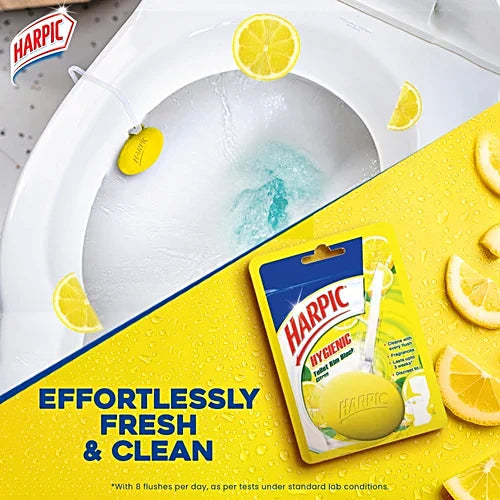 Harpic Hygienic Toilet Cleaner Rim Block - Citrus, 26 g