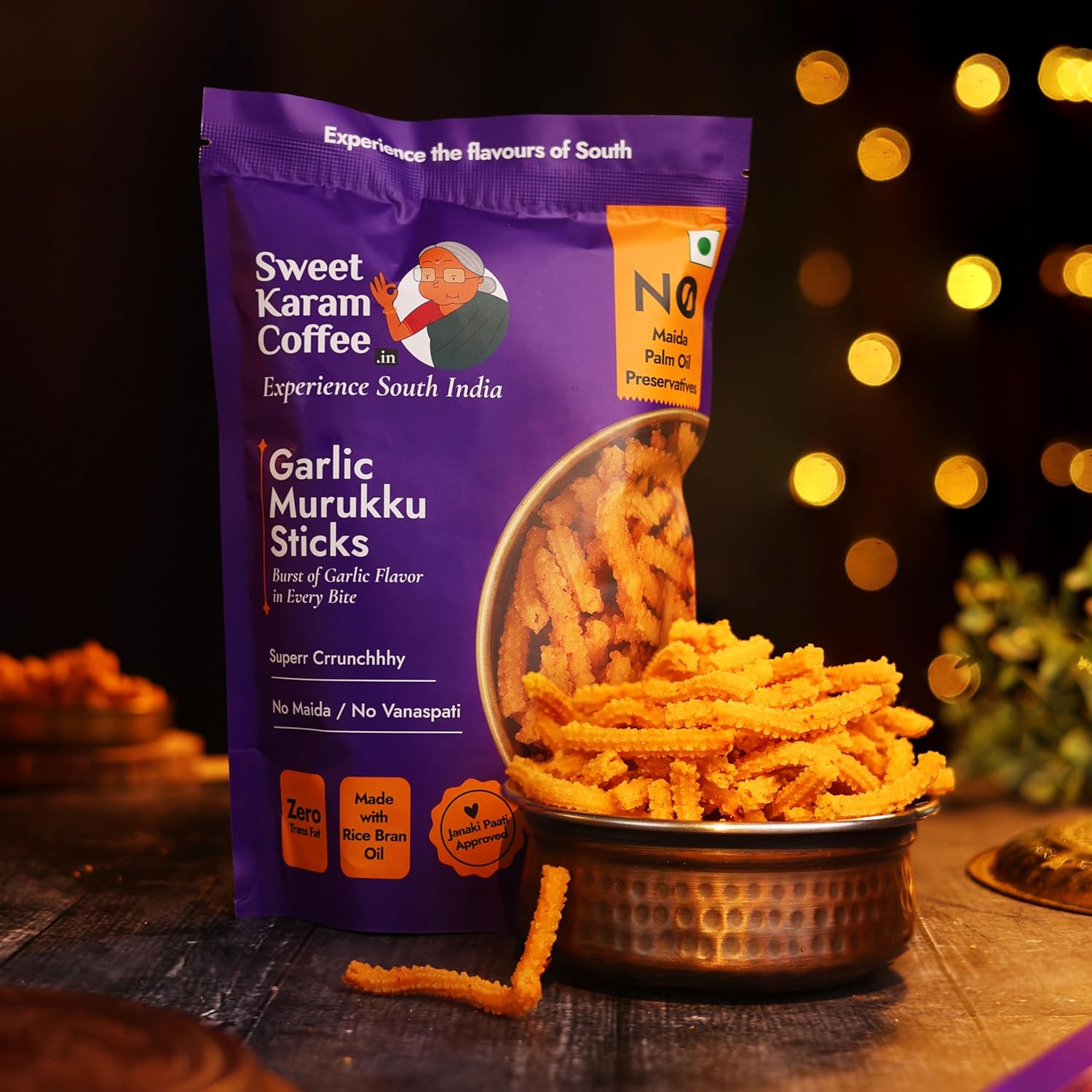 Sweet Karam Coffee Andhra Murukku (Classic Crunch) - 95 gm