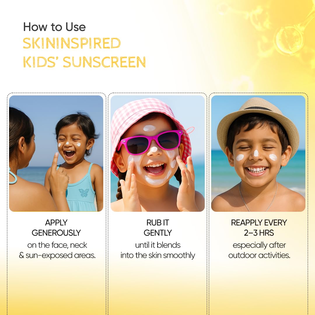 SkinInspired Kidscreen 100% Mineral Sunscreen SPF 50+ PA++++ - 50 gm