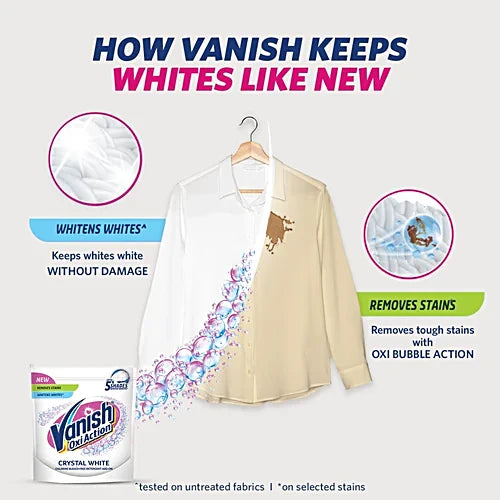 Vanish Oxi Action Crystal White Fabric Whitener, 100 g