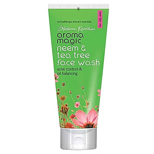 Aroma Magic Neem and Tea Tree Face Wash 100ml For Acne control scars, blemishes and skin tone