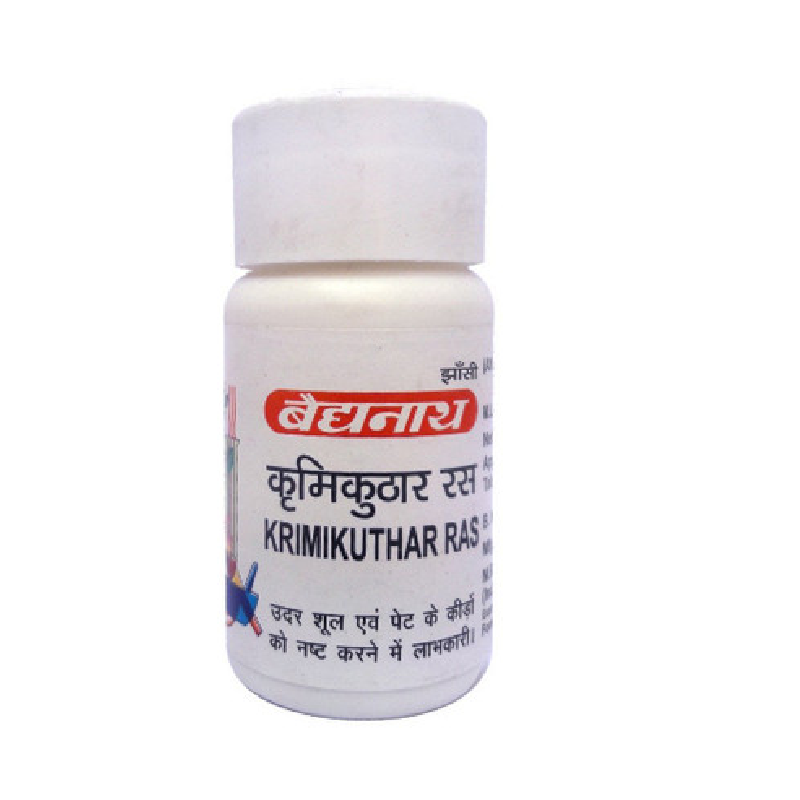 Baidyanath Krimikuthar Ras (80tab) for intestinal worms infestation and related symptoms